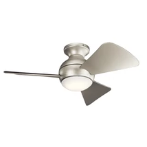 Elstead SOLA ventilátor fém, műanyag, nikkel, fehér, LED, 3000K, 10W, 1116lm - ELS-KLF-SOLA-34-BN