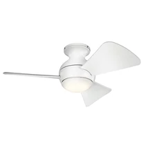 Elstead SOLA ventilátor fém, műanyag, fehér, LED, 3000K, 10W, 1116lm - ELS-KLF-SOLA-34-WHT