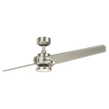 Elstead XETY ventilátor fém, műanyag, nikkel, LED, 3000K, 10W, 1116lm - ELS-KLF-XETY-56-BN