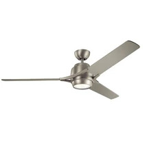 Elstead ZEUS  ventilátor fém, műanyag, nikkel, ezüst, LED, 3000K, 10W, 1116lm - ELS-KLF-ZEUS-60-BN
