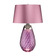 Elstead LENA asztali lámpa üveg, textil, fém, szilvaszín, nikkel, E27+GU10 - ELS-LENA-TL-L-PLUM