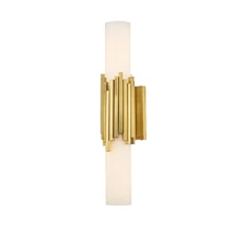 Elstead MARVELE fürdőszobai fali lámpa fém, üveg, sárgaréz, G9, 4W, 3000K, 800Lm, IP44 - ELS-MARVELE-2WB-AB-OPAL