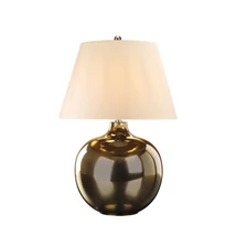 Elstead OTTOMAN asztali lámpa kerámia, pamut, bronz, fehér, E27 - ELS-OTTOMAN-TL-IV