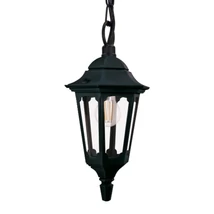 Elstead PARISH függeszték fém üveg fekete áttetsző E27 IP44 - PR9-BLACK