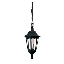 Elstead PARISH MINI függeszték fém üveg fekete áttetsző E27 IP44 - PRM9-BLACK