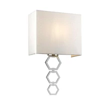 Elstead RIA fali lámpa fém, selyem, króm, fehér, E27 - ELS-RIA-MEDIUM-PC