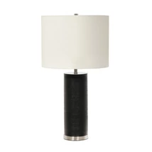Elstead RIPPLE asztali lámpa fém, gyanta, szövet, fekete, fehér, E27 - ELS-RIPPLE-TL-BLK-W