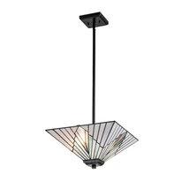Elstead ALDERLEY függeszték fém, üveg, fekete, bronz, szürke, kék, E27 - ELS-TF-ALDERLEY-F-P