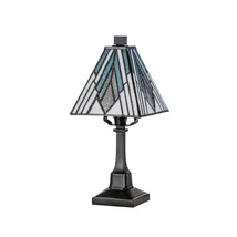 Elstead ALDERLEY asztali lámpa fém, üveg, fekete, bronz, szürke, kék, E14 - ELS-TF-ALDERLEY-TL-S
