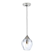 Elstead TIBER függeszték fém, üveg, nikkel, áttetsző, E27 - ELS-TIBER-P-CLEAR