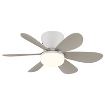Globo DELORES ventilátoros lámpa fém, műanyag, fehér, homokszín, LED, 5W, 40-350lm, 2700K-6500K - 03625SA