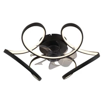Globo LORIS ventilátoros lámpa fém, akril, fekete, fehér, LED, 30W, 220-2200lm, 3000K-6000K - 03638