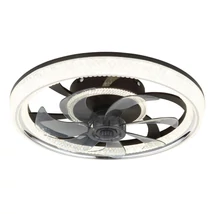 Globo CIRILLA ventilátoros lámpa műanyag, akril, fekete, áttetsző, LED, 30W, 200-2700lm, 2700K-6000K - 03644