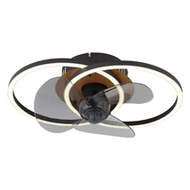 Globo KAREN ventilátoros lámpa fém, fekete, LED, 24W, 28-490lm, 2700K-6500K - 03661