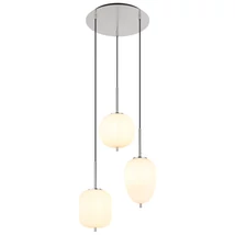 Globo BLACKY I függeszték fém, üveg, nikkel, fehér, E14 - 15345-3NO