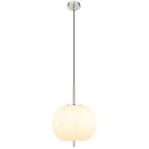 Globo BLACKY I függeszték fém, üveg, nikkel, fehér, E27 - 15345H1NO