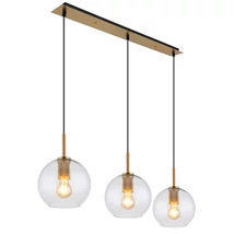 Globo ADARA függeszték fém, üveg, sárgaréz, áttetsző, E27 - 15462H2
