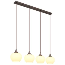 Globo MAXY függeszték fém, üveg, barna, fehér, E27 - 15548-4HC