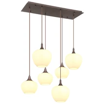 Globo MAXY függeszték fém, üveg, barna, fehér, E27 - 15548-6HC