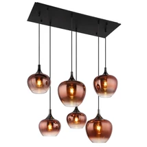Globo MAXY függeszték fém, üveg, fekete, réz, E27 - 15548-6HG