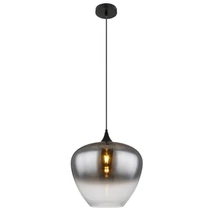Globo MAXY függeszték fém, üveg, fekete, füstszín, E27 - 15548H2