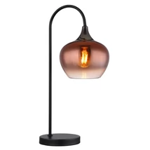 Globo MAXY asztali lámpa fém, üveg, fekete, réz, E27 - 15548TG