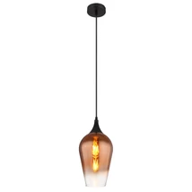 Globo LAVUS függeszték fém, üveg, fekete, réz, E27 - 15552H1