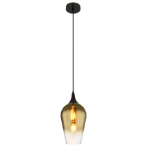 Globo LAVUS függeszték fém, üveg, fekete, arany, E27 - 15552H2