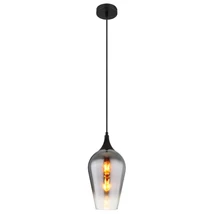 Globo LAVUS függeszték fém, üveg, fekete, króm, E27 - 15552H3