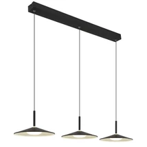 Globo LAMPONE függeszték fém, akril, fekete, fehér, LED, 24W, 4000K, 1100Lm - 15635S-3