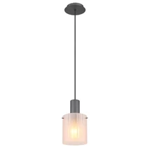 Globo TULIVAR függeszték fém, üveg, szürke, szatén, E27 - 15904HF