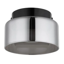 Globo HIGGINS mennyezet lámpa fém, üveg, fekete, füstszín, GX53, 6W, 1800K, 270Lm - 16055DS