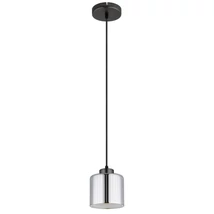 Globo FELICIA függeszték fém, üveg, króm, fekete, E27 - 16056H