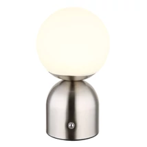 Globo JULSY asztali lámpa fém, műanyag, nikkel, fehér, LED, 2.5W, 2700K-4000K-6500K, 189lm - 21006N