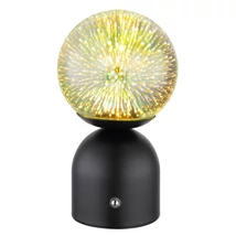 Globo JULSY asztali lámpa fém, üveg, fekete, áttetsző, LED, 2.5W, 2700K-4000K-6500K, 220lm - 21006SS