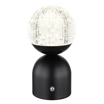 Globo JULSY asztali lámpa fém, akril, fekete, áttetsző, LED, 2700K-6500K, 2.5W, 173lm - 21007S