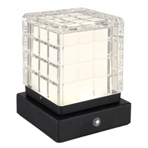 Globo LUNKI asztali lámpa fém, akril, fekete, áttetsző, LED, 2.5W, 2700K-4000K-6500K, 206lm - 21009S