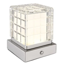 Globo LUNKI asztali lámpa fém, akril, nikkel, áttetsző, LED, 2.5W, 2700K-4000K-6500K, 206lm - 21009W