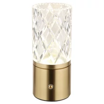Globo LUNKI asztali lámpa fém, akril, sárgaréz, áttetsző, LED, 2.5W, 2700K-4000K-6500K, 185lm - 21010M