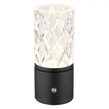 Globo LUNKI asztali lámpa fém, akril, fekete, áttetsző, LED, 2.5W, 2700K-4000K-6500K, 185lm - 21010S
