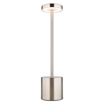Globo POLINA asztali lámpa fém, műanyag, nikkel, fehér, LED, 1.2W, 2000K-3500K-7000K, 138lm - 21019N