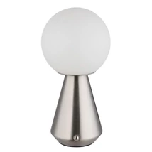 Globo SORA asztali dekor lámpa fém, akril, nikkel, fehér, LED, 1.5W, 3000-4500-6500K, 140 Lm - 21029N