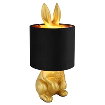Globo RABBIT asztali lámpa műanyag, bársony, arany, fekete, E27 - 21633G