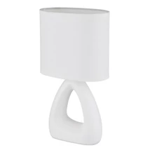 Globo TRIANGLE asztali lámpa kerámia, szövet, fehér, E14 - 21731W