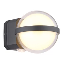 Globo ILLI kültéri fali lámpa fém, műanyag, antracit, áttetsző, LED, 12W, 3000K, 1320lm, IP54 - 34157
