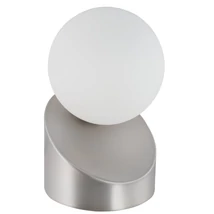 Globo ALISA asztali lámpa fém, üveg, nikkel, fehér, G9 - 50300101