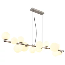 Globo RIHA függeszték fém, üveg, nikkel, fehér, G9 - 56140-13H