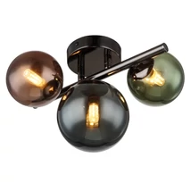 Globo RIHA mennyezet lámpa fém, üveg, fekete, bronz, zöld, petrol, G9, 3.5W, 3000K, 290Lm - 56142-3W