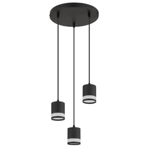 Globo LUCERO függeszték fém, műanyag, fekete, fehér, GX53, 21W, 3000K , 1092Lm - 57852-3H