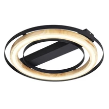 Globo RILAS mennyezet lámpa fém, bambusz, fekete, barna, LED, 21W, 3000K, 2600Lm - 62374608X